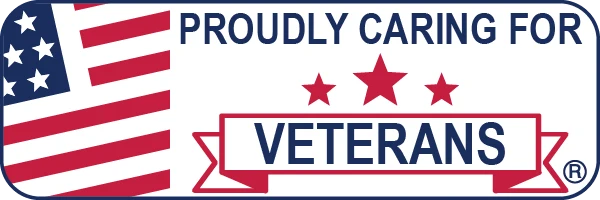 Proudly Caring for Veterans Graphic
